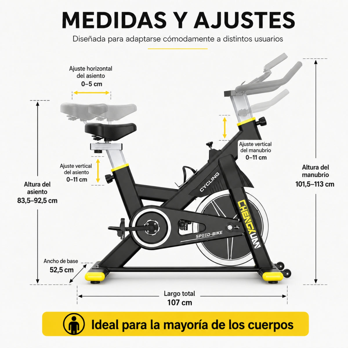 Bicicleta Spinning 10kg Flywheel