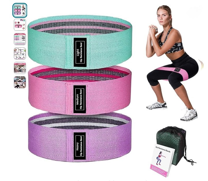 Pack De 3 Bandas Elásticas De Resistencia Gluteo
