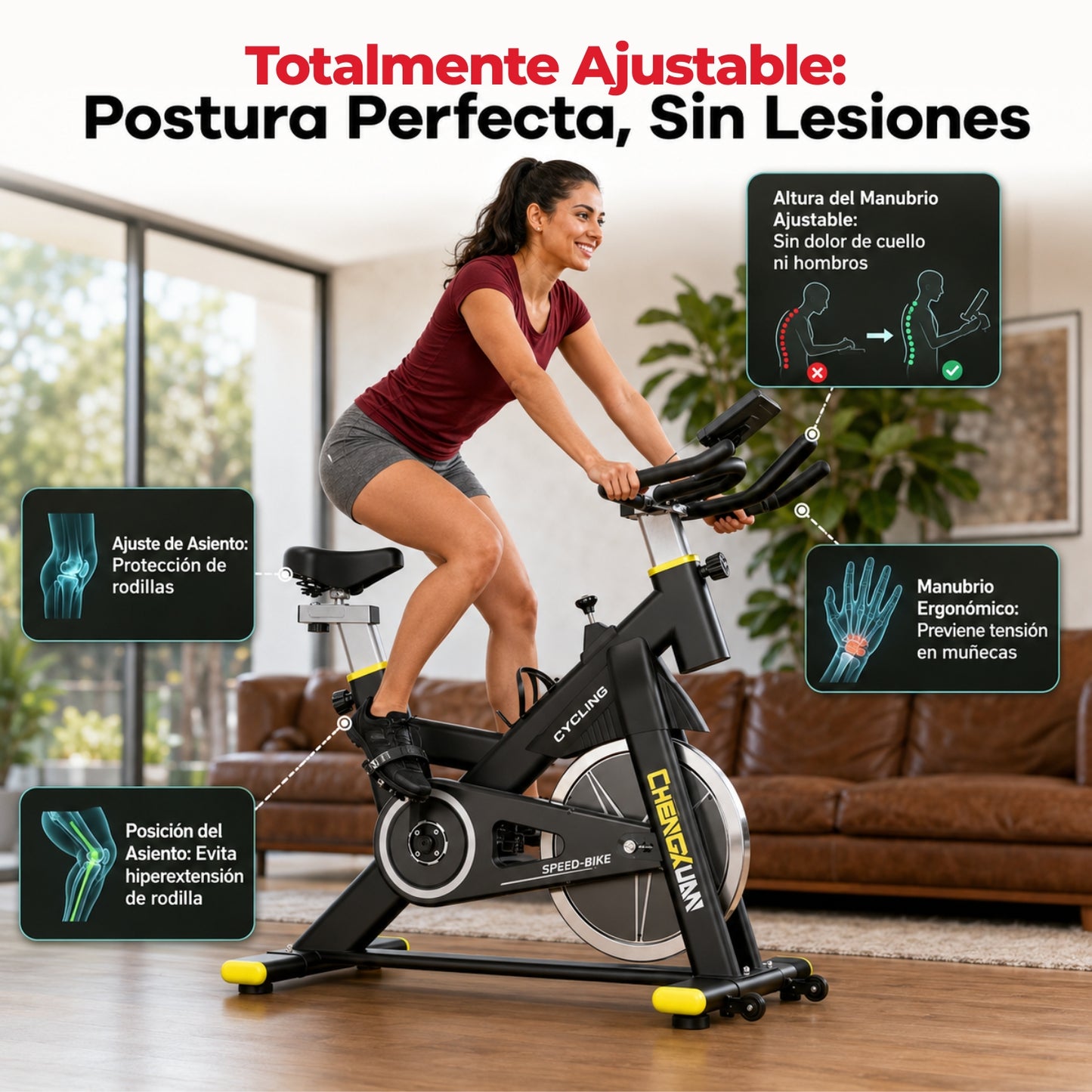 Bicicleta Spinning 10kg Flywheel