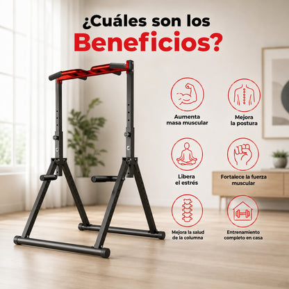 Estación Plegable para Dominadas y Fondos