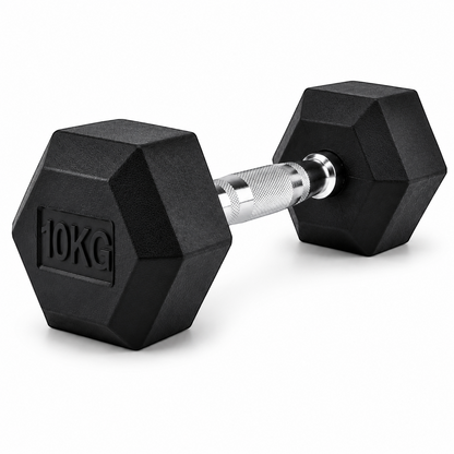 Pack Mancuernas Hexagonales 105kg + Rack Triangular