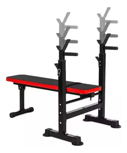 Banco de Press con Rack para Sentadillas y Abdominales