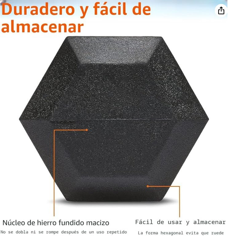 Banco Plegable Abdominales + Par Mancuernas 10kg