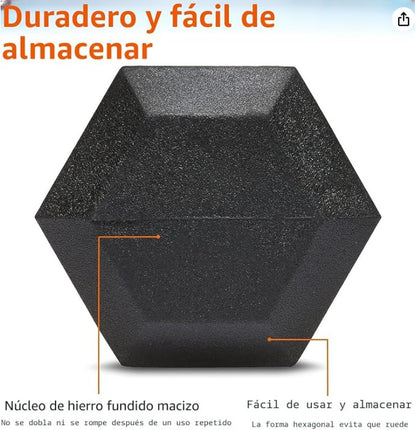 Banco Plegable Abdominales + Par Mancuernas 10kg